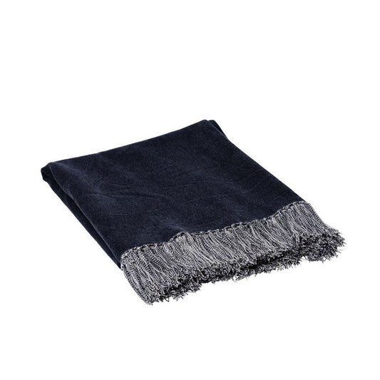 J.Elliot Home Idris Cotton Throw Indigo Home V442-IDC-THROW-IDRIS-INDIGO-RE