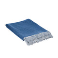 J.Elliot Home Idris Cotton Throw Santorini Blue Home V442-IDC-THROW-IDRIS-SANTORINIBLUE-RE