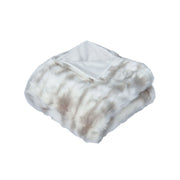 J Elliot Home Lynx Wild Cat Faux Fur Throw Rug 130 x 160cm V442-IDC-THROW-LYNX-IVORY-RE