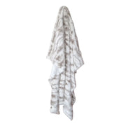 J Elliot Home Lynx Wild Cat Faux Fur Throw Rug 130 x 160cm V442-IDC-THROW-LYNX-IVORY-RE
