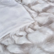 J Elliot Home Lynx Wild Cat Faux Fur Throw Rug 130 x 160cm V442-IDC-THROW-LYNX-IVORY-RE