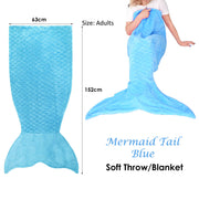 Mermaid Tail Blue Soft Blanket Throw V442-IDC-THROW-MERMAIDTAIL-BLUE-RE