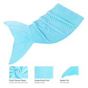 Mermaid Tail Blue Soft Blanket Throw V442-IDC-THROW-MERMAIDTAIL-BLUE-RE