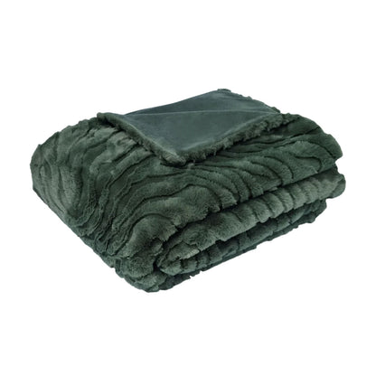 J Elliot Home Rita Sea Kelp Faux Mohair Throw Rug 130 x 160cm V442-IDC-THROW-RITA-SEA-RE