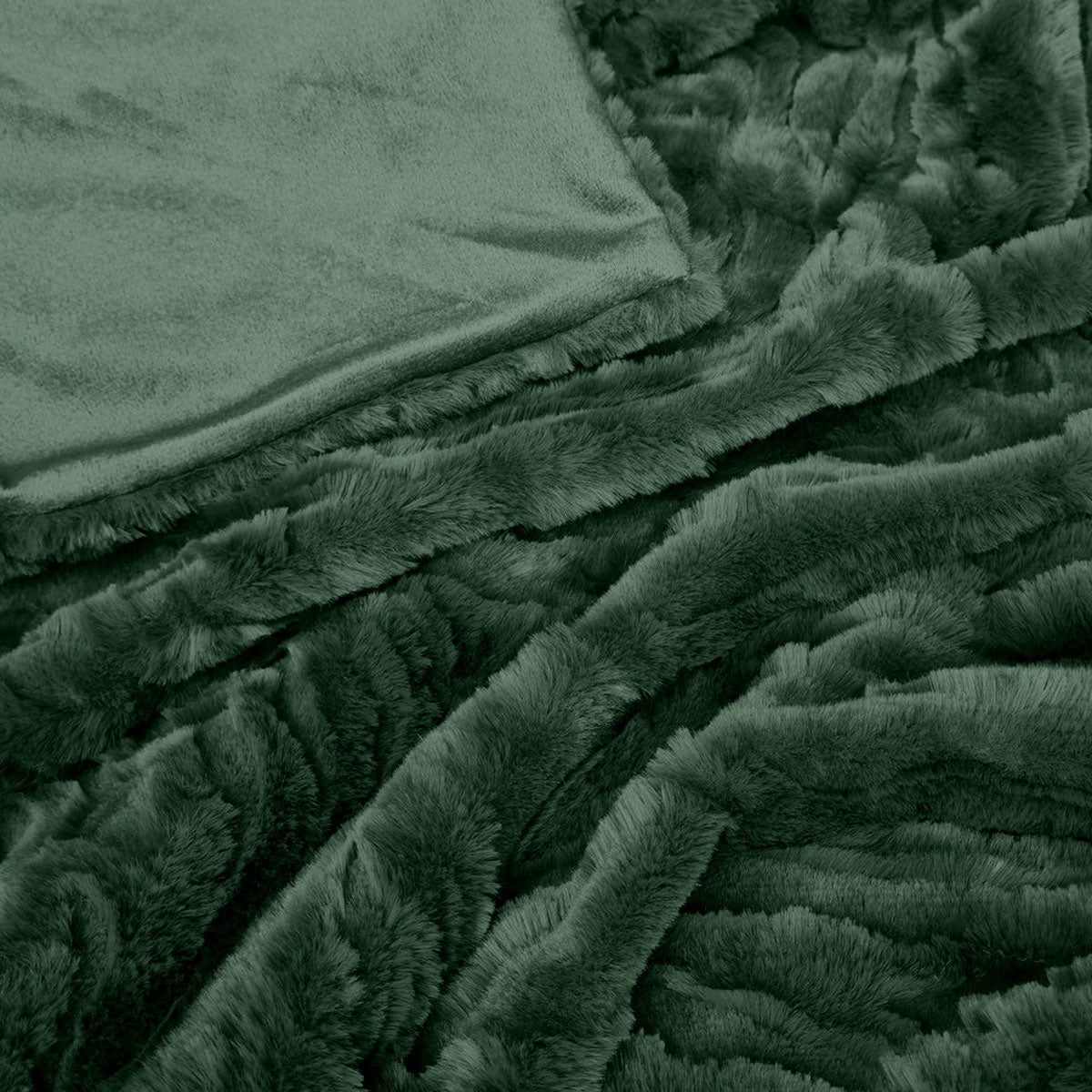 J Elliot Home Rita Sea Kelp Faux Mohair Throw Rug 130 x 160cm V442-IDC-THROW-RITA-SEA-RE