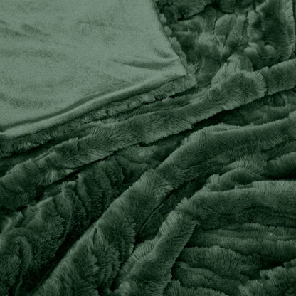 J Elliot Home Rita Sea Kelp Faux Mohair Throw Rug 130 x 160cm V442-IDC-THROW-RITA-SEA-RE
