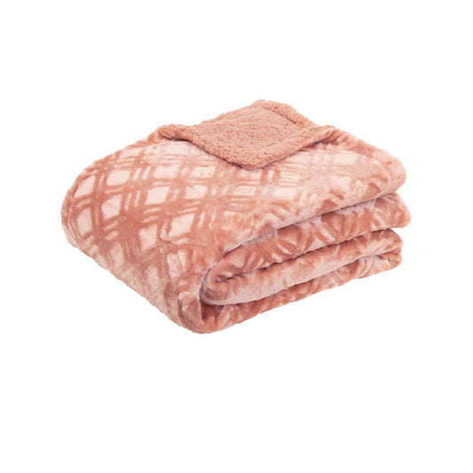 J.Elliot Home Vida Microplush Throw Clay Pink V442-IDC-THROW-VIDA-CLAYPINK-RE
