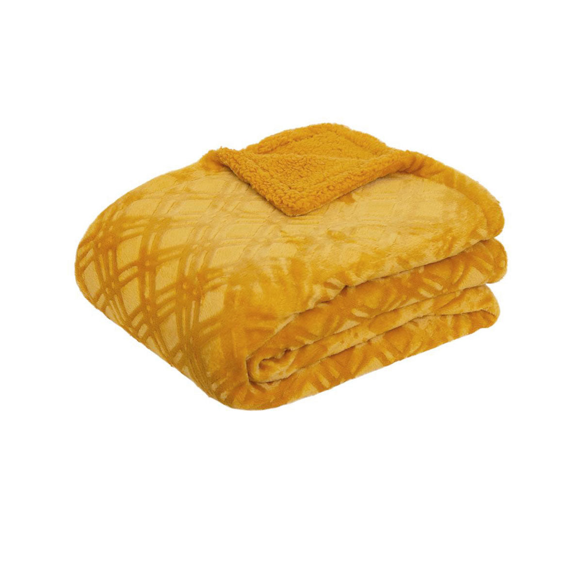 J.Elliot Home Vida Microplush Throw Mustard V442-IDC-THROW-VIDA-MUSTARD-RE