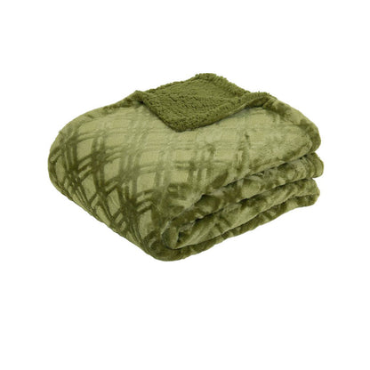 J.Elliot Home Vida Microplush Throw Olive V442-IDC-THROW-VIDA-OLIVE-RE