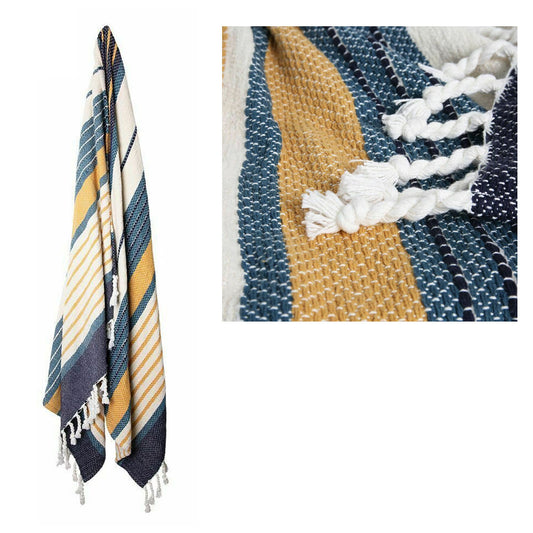 J.Elliot Home Zella Cotton Throw Rug Blue Multi V442-IDC-THROW-ZELLA-BLUE-RE