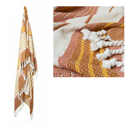 J.Elliot Home Zella Cotton Throw Rug Pink Multi V442-IDC-THROW-ZELLA-PINK-RE