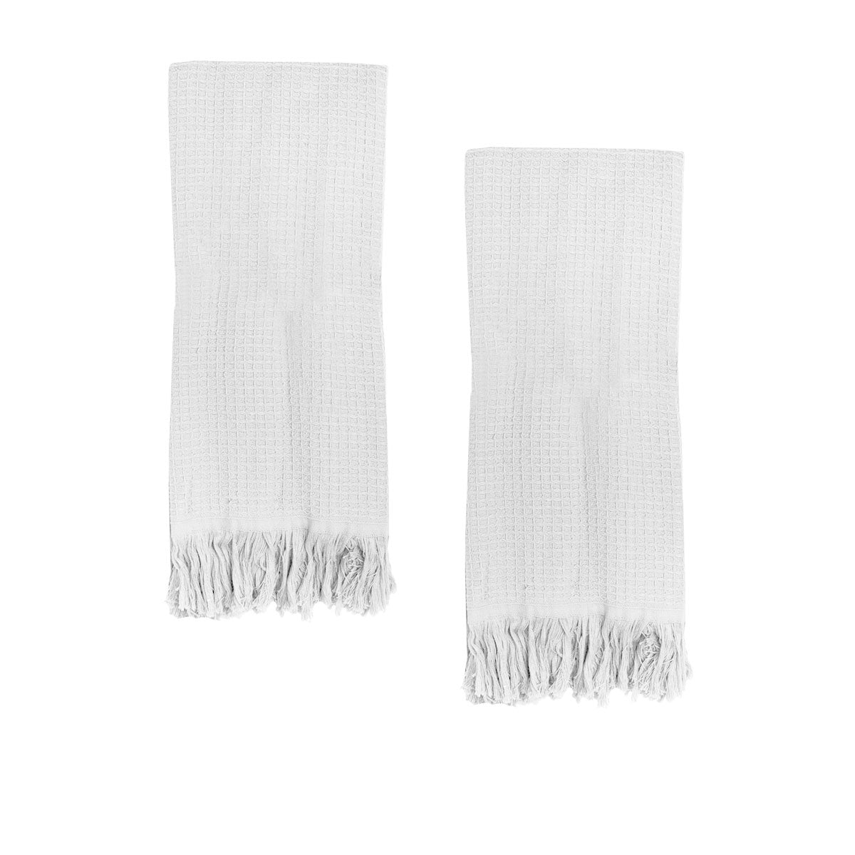 J Elliot Home 400GSM Camila Set of 2 Cotton Waffle Hand Towels 45 x 65 cm Cloud White V442-IDC-TOWEL-CAMILAHAND-CLOUD-RE