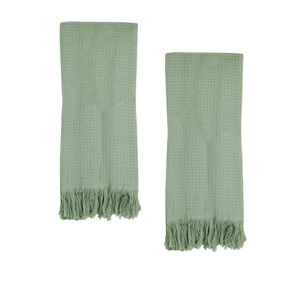 J Elliot Home 400GSM Camila Set of 2 Cotton Waffle Hand Towels 45 x 65 cm Pistachio V442-IDC-TOWEL-CAMILAHAND-PISTACHIO-RE