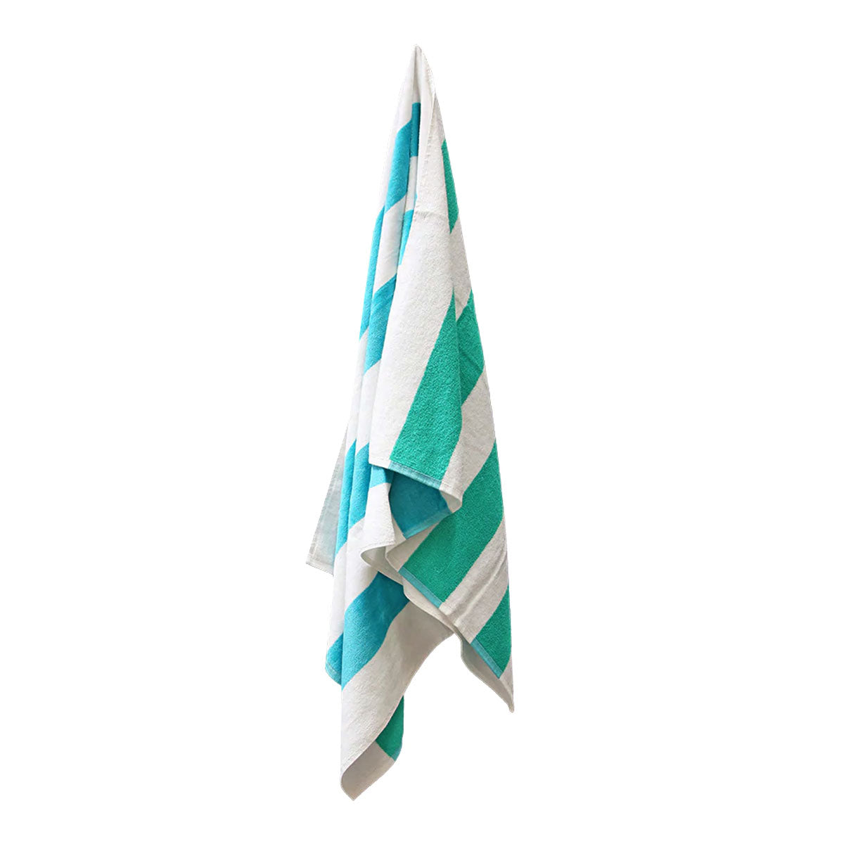 J.Elliot Home 400GSM Premium Cotton Reversible Striped Beach Towel 76 x 152 cm Aqua Teal V442-IDC-TOWEL-REVERSIBLESTRIPE-AQUA-RE