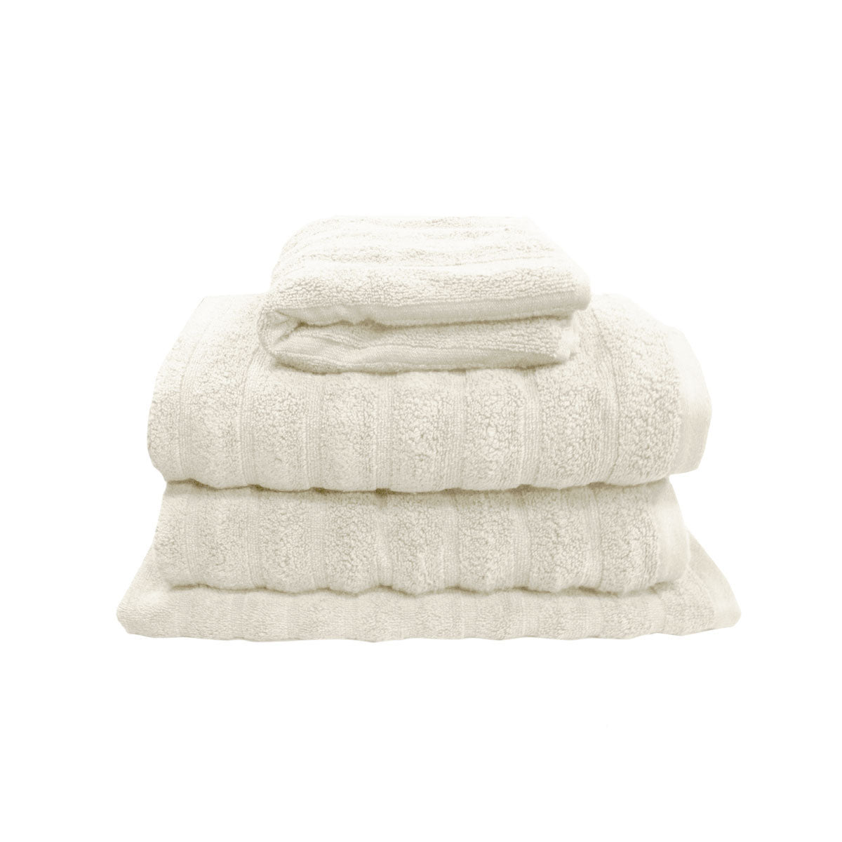 J Elliot Home Set of 4 George Collective Cotton Bath Towel Set Snow V442-IDC-TOWEL-SETOF4GEORGEBATH-SNOW-RE