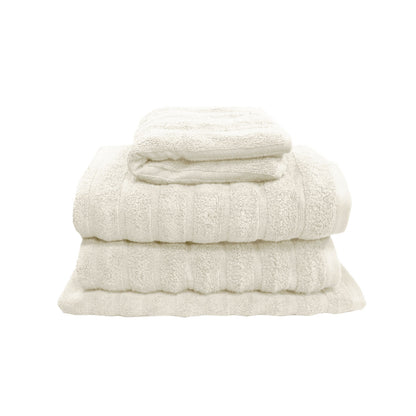 J Elliot Home Set of 4 George Collective Cotton Bath Towel Set Snow V442-IDC-TOWEL-SETOF4GEORGEBATH-SNOW-RE