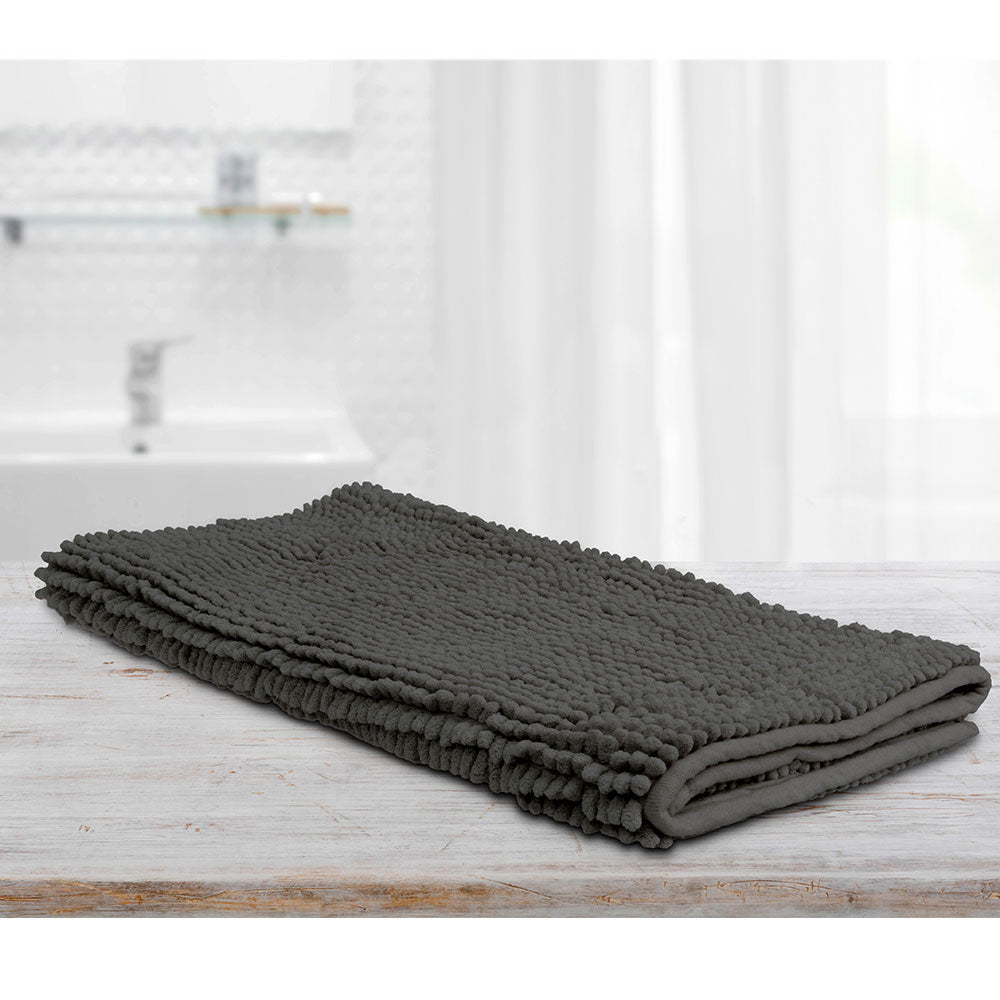 Toggle Microfiber Bath Mat Large Charcoal V442-INT-BATHM-TOGGLELARGE-CHARCOAL-RE