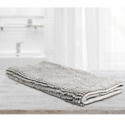 Toggle Microfiber Bath Mat Large Silver V442-INT-BATHM-TOGGLELARGE-SILVER-RE