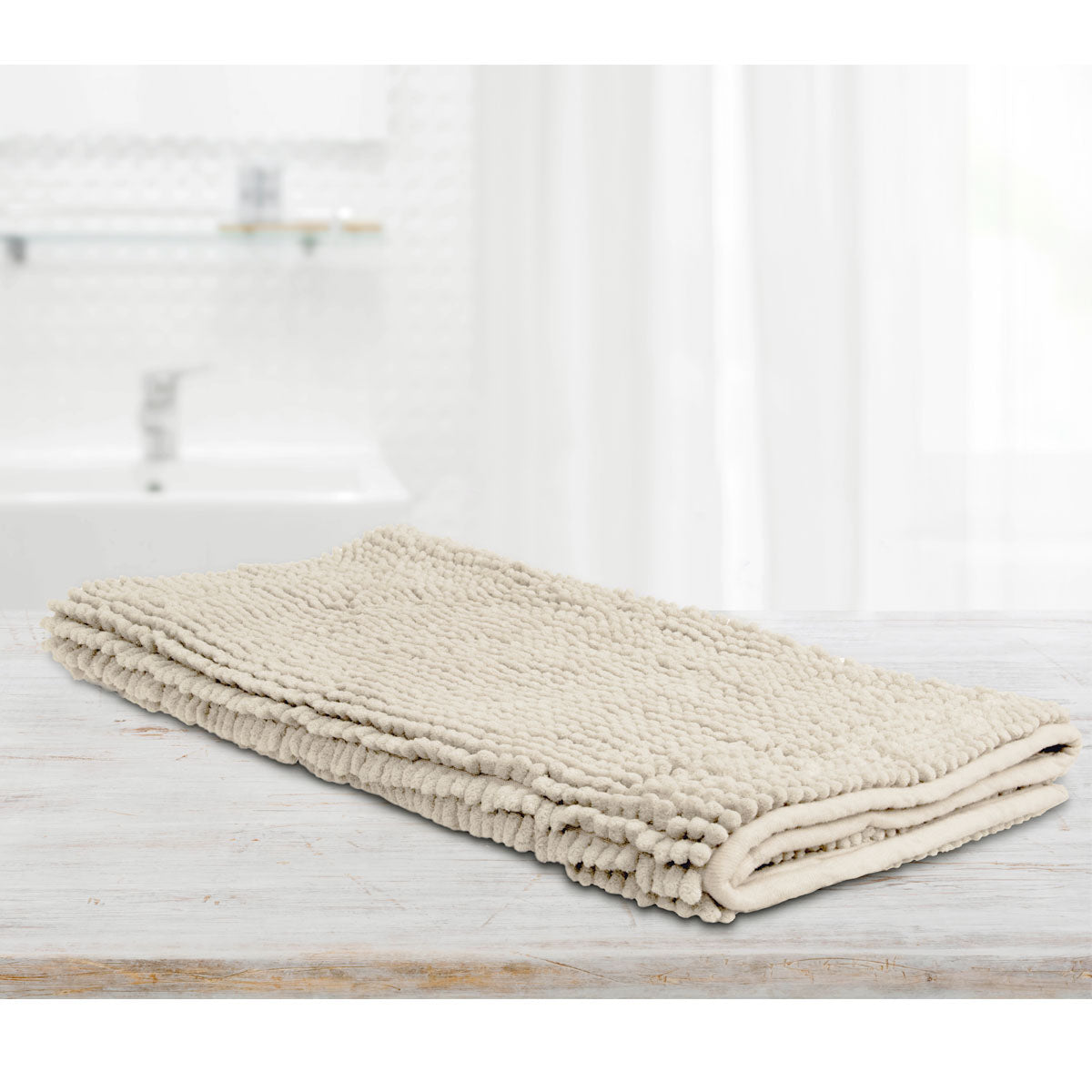Toggle Microfiber Bath Mat Large Stone V442-INT-BATHM-TOGGLELARGE-STONE-RE