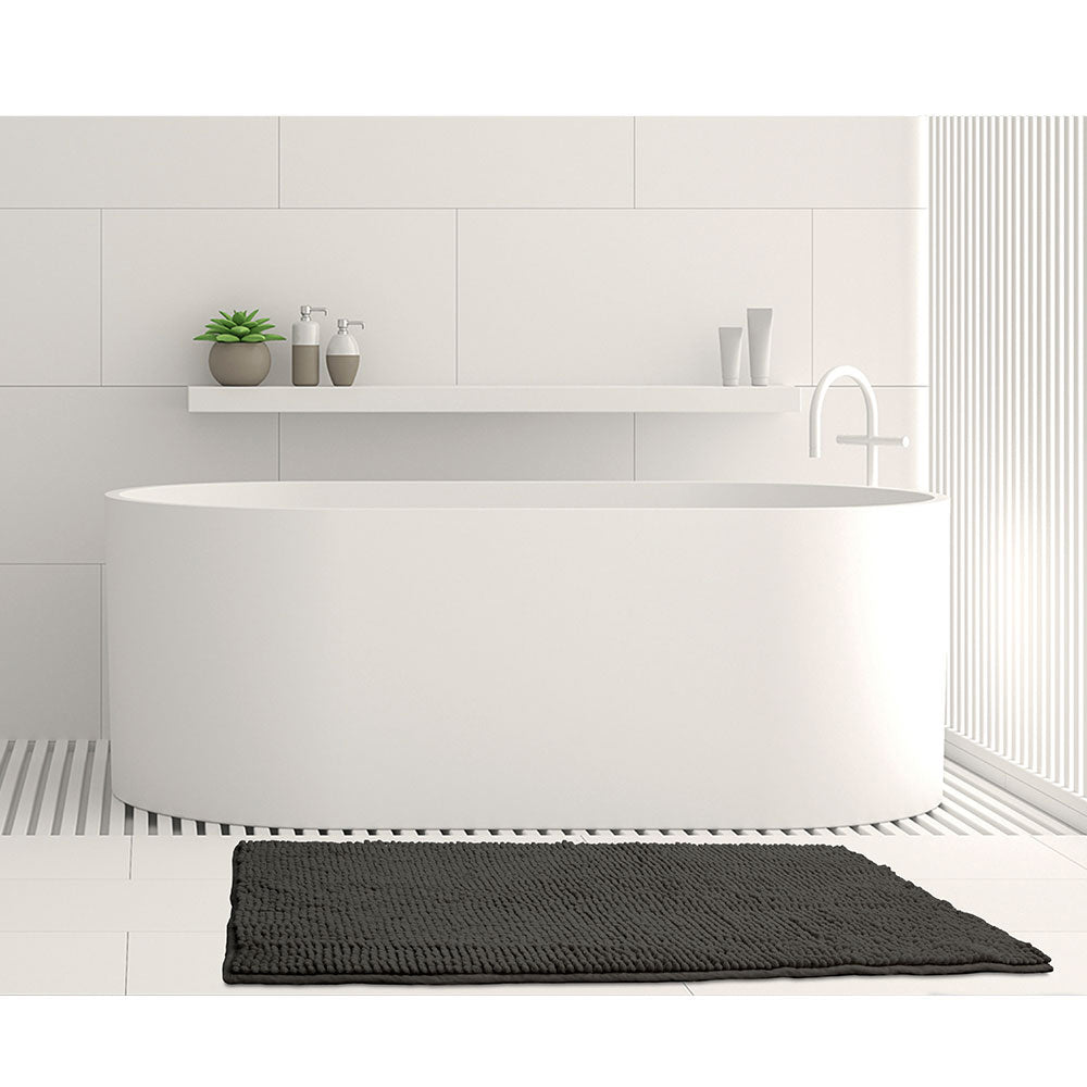 Toggle Microfiber Bath Mat Medium Charcoal V442-INT-BATHM-TOGGLEMEDIUM-CHARCOAL-RE