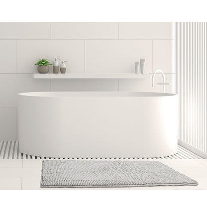 Toggle Microfiber Bath Mat Medium Silver V442-INT-BATHM-TOGGLEMEDIUM-SILVER-RE