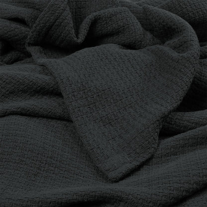 Algodon Sophie Cotton Waffle Blanket Queen 245x240cm Charcoal V442-INT-BLANKET-SOPHIEWAFFLE-CHARCOAL-QS