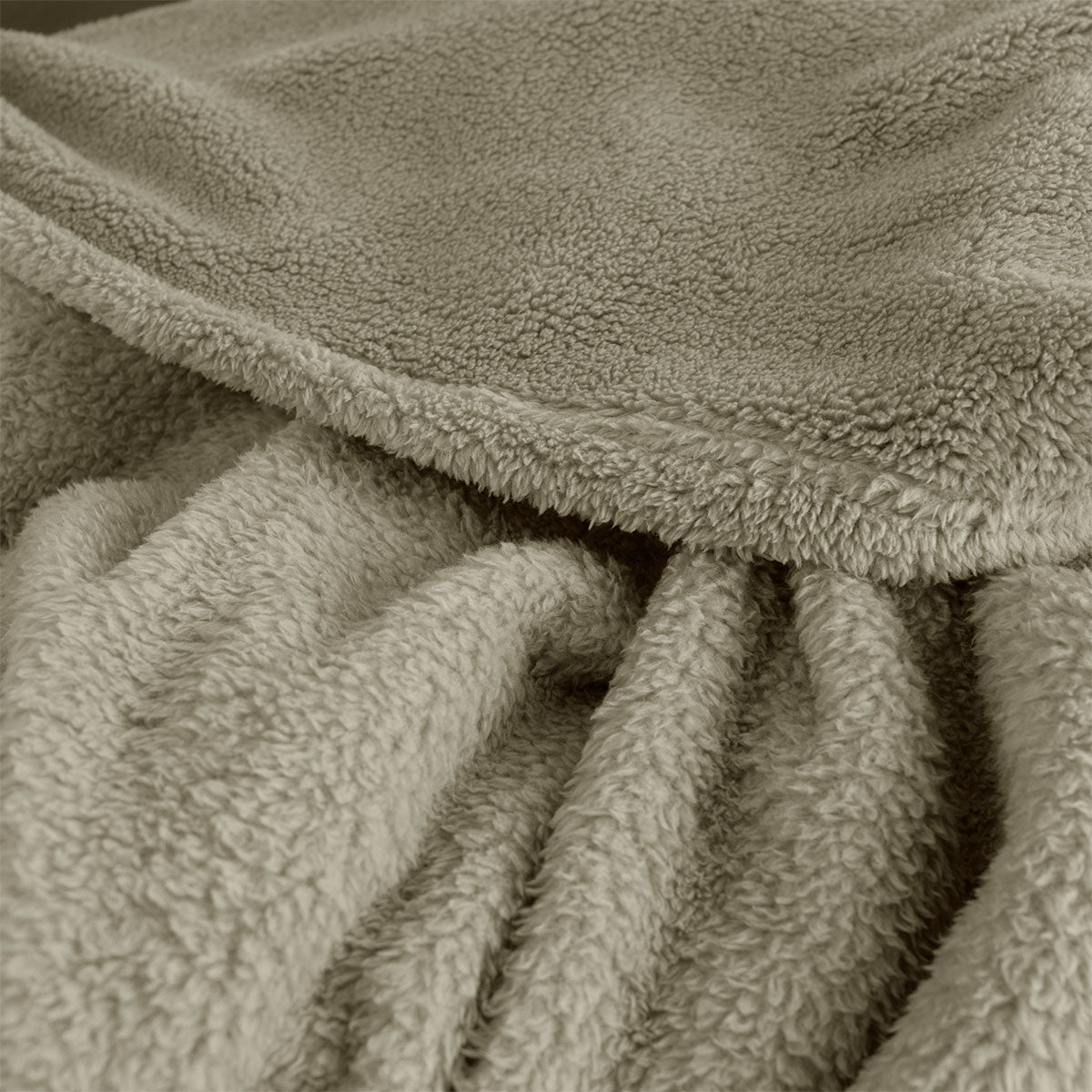 Ardor Teddy Natural Ultra Soft Cozy Fleece Blanket Queen V442-INT-BLANKET-TEDDY-NATURAL-QS