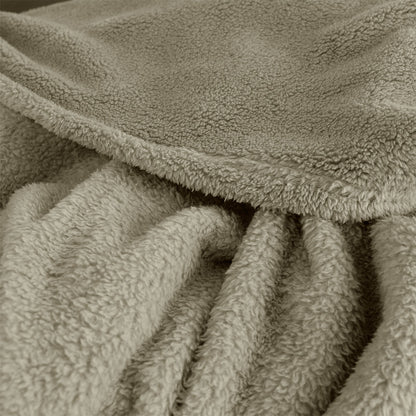 Ardor Teddy Natural Ultra Soft Cozy Fleece Blanket Queen V442-INT-BLANKET-TEDDY-NATURAL-QS