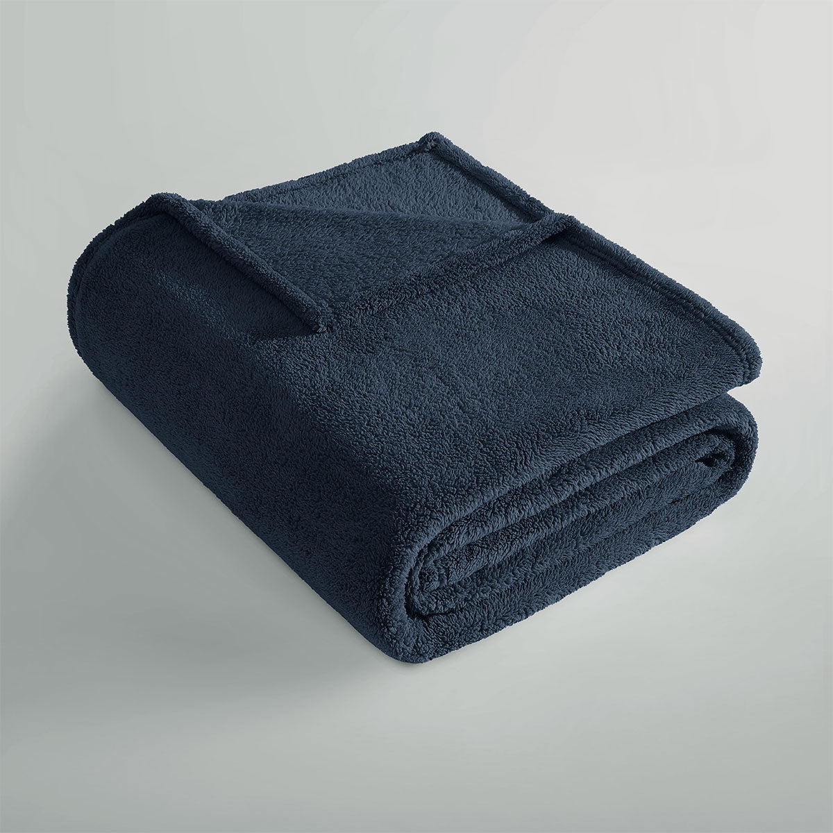 Ardor Teddy Navy Ultra Soft Cozy Fleece Blanket Queen V442-INT-BLANKET-TEDDY-NAVY-QS