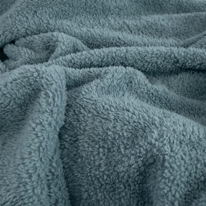 Ardor Teddy Sea Mist Ultra Soft Cozy Fleece Blanket Queen V442-INT-BLANKET-TEDDY-SEAMIST-QS