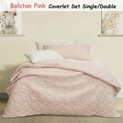 Jelly Bean Kids Bolston Pink Kids Coverlet Set Single/Double V442-INT-COVERLETS-BOLSTON-PINK-DS