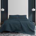 Ardor Finley Navy 3 Pcs Quilted Coverlet Set Queen/King V442-INT-COVERLETS-FINLEY-NAVY-QS