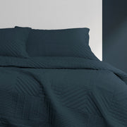 Ardor Finley Navy 3 Pcs Quilted Coverlet Set Queen/King V442-INT-COVERLETS-FINLEY-NAVY-QS
