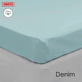 Algodon 300TC Cotton Fitted Sheet Long Single Size Denim V442-INT-FITTEDS-300TC-DENIM-LS