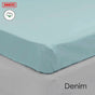 Algodon 300TC Cotton Fitted Sheet Long Single Size Denim V442-INT-FITTEDS-300TC-DENIM-LS