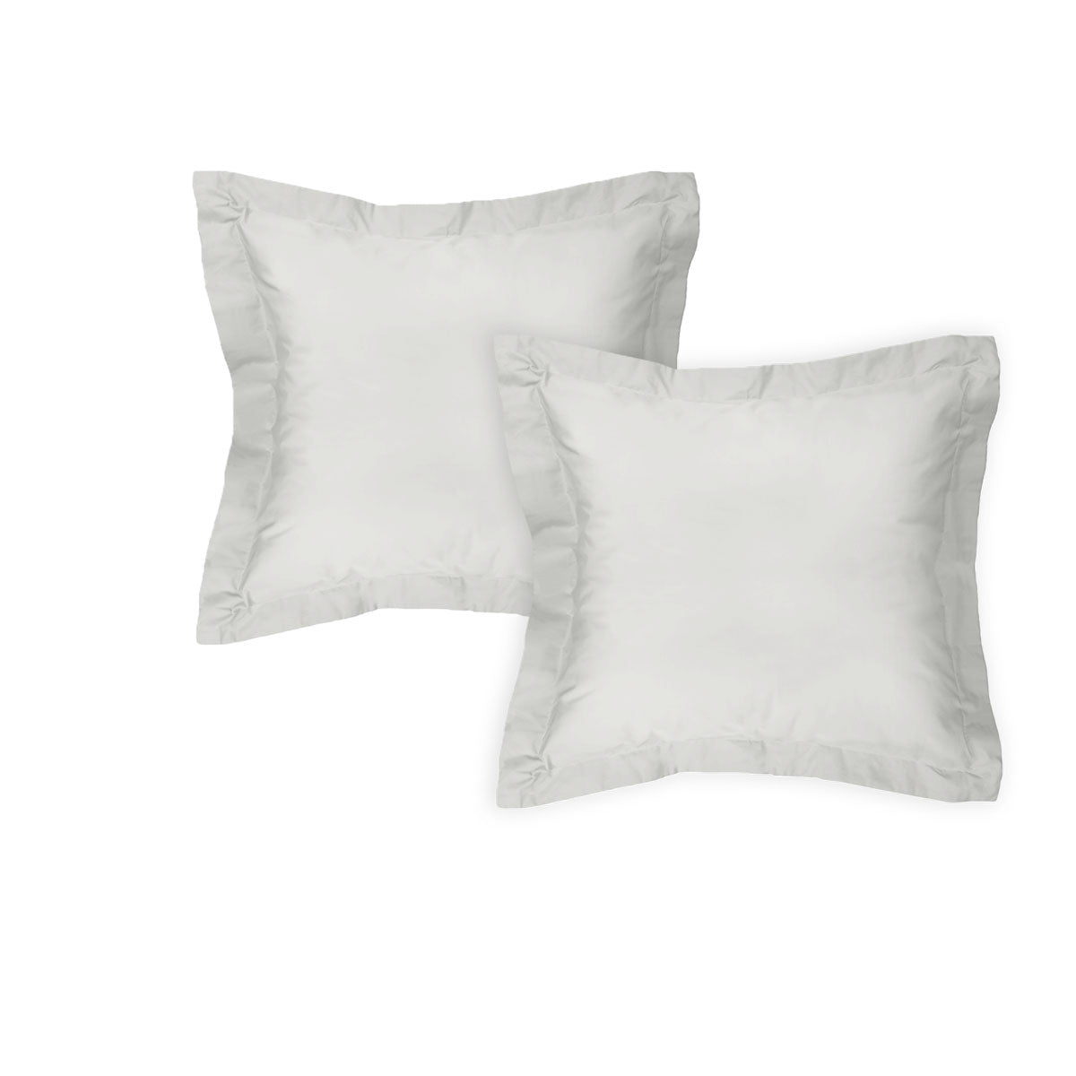 Algodon Pair of 300TC Cotton European Pillowcases Silver V442-INT-PILLOWC-300TCPAIR-SILVER-EU