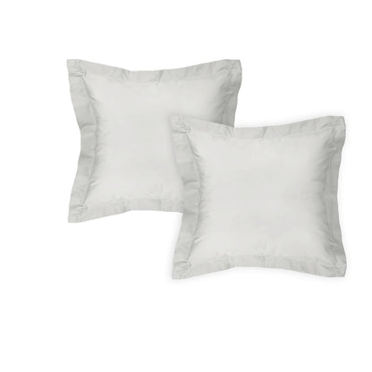 Algodon Pair of 300TC Cotton European Pillowcases Silver V442-INT-PILLOWC-300TCPAIR-SILVER-EU