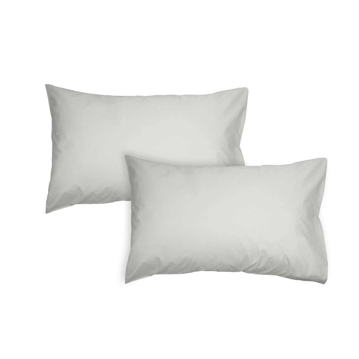 Algodon Pair of 300TC Cotton Standard Pillowcases Silver V442-INT-PILLOWC-300TCPAIR-SILVER-ST