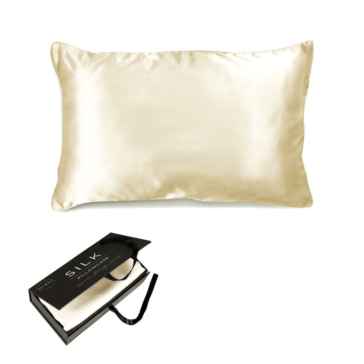 Ardor Mulberry Silk Standard Pillowcase Ivory Dreams V442-INT-PILLOWC-MULBERRYSILK-IVORY-ST