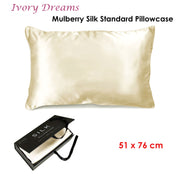 Ardor Mulberry Silk Standard Pillowcase Ivory Dreams V442-INT-PILLOWC-MULBERRYSILK-IVORY-ST
