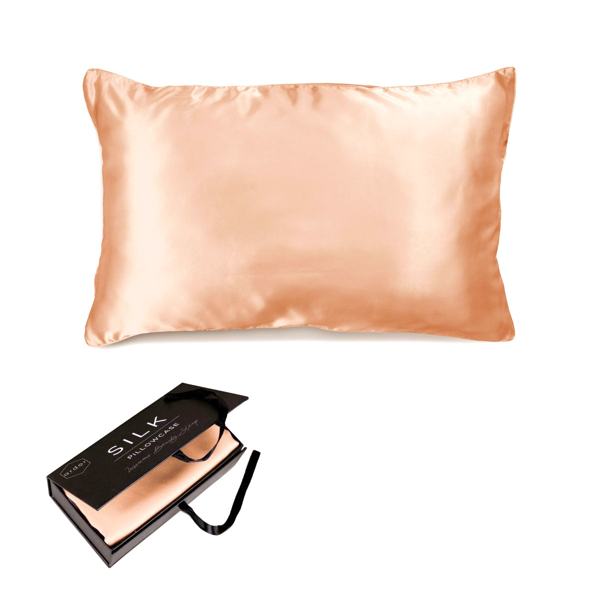 Ardor Mulberry Silk Standard Pillowcase Peach Spritz V442-INT-PILLOWC-MULBERRYSILK-PEACH-ST