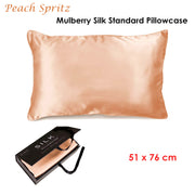 Ardor Mulberry Silk Standard Pillowcase Peach Spritz V442-INT-PILLOWC-MULBERRYSILK-PEACH-ST