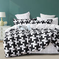 Ardor 250TC Emerson Geometric Cotton Sateen Quilt Cover Set King V442-INT-QUILTCS-250TCEMERSON-BLACK-KI