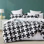 Ardor 250TC Emerson Geometric Cotton Sateen Quilt Cover Set King V442-INT-QUILTCS-250TCEMERSON-BLACK-KI