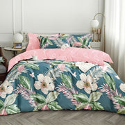 Ardor 250TC Tiki Tropical Cotton Sateen Quilt Cover Set Queen V442-INT-QUILTCS-250TCTIKI-MULTI-QS