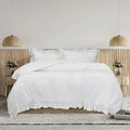 Algodon Adele White Cotton Ruffle Quilt Cover Set King V442-INT-QUILTCS-ADELERUFFLE-WHITE-KI