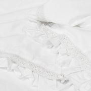 Algodon Adele White Cotton Ruffle Quilt Cover Set King V442-INT-QUILTCS-ADELERUFFLE-WHITE-KI