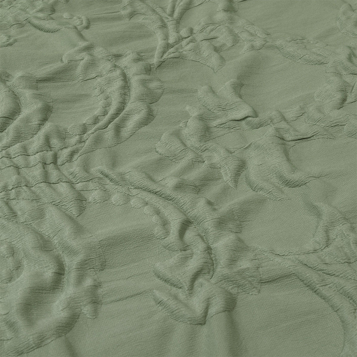 Ardor Adeline Sage Jacquard Damask Quilt Cover Set King V442-INT-QUILTCS-ADELINE-SAGE-KI