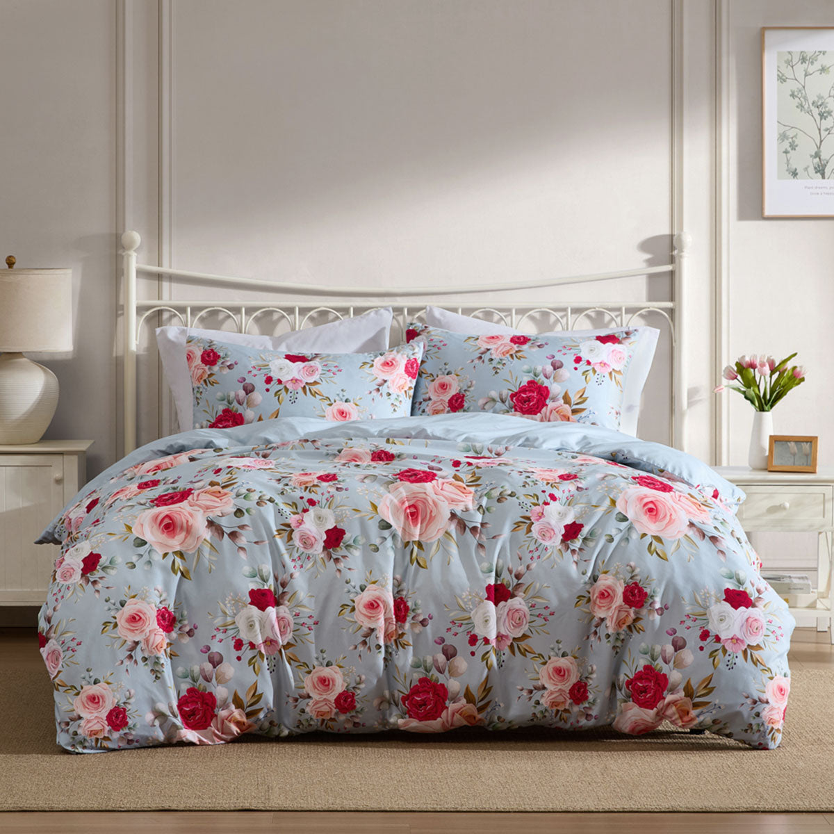 Ardor Amelie Multi Floral Printed Quilt Cover Set King V442-INT-QUILTCS-AMELIE-MULTI-KI