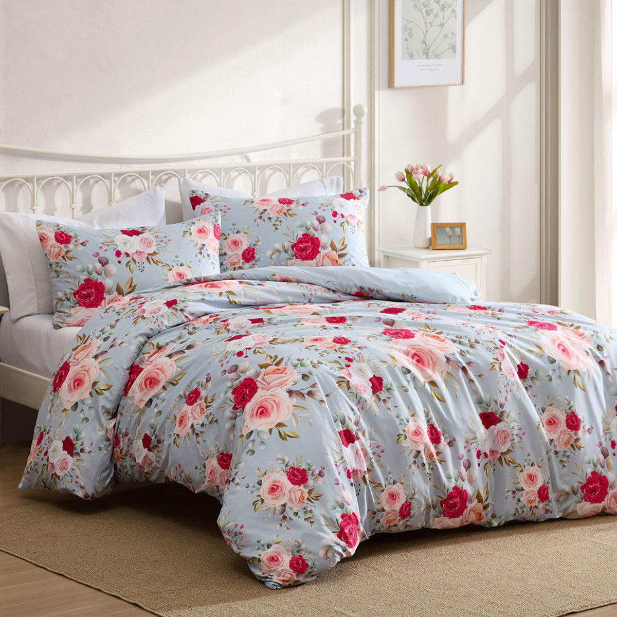 Ardor Amelie Multi Floral Printed Quilt Cover Set King V442-INT-QUILTCS-AMELIE-MULTI-KI